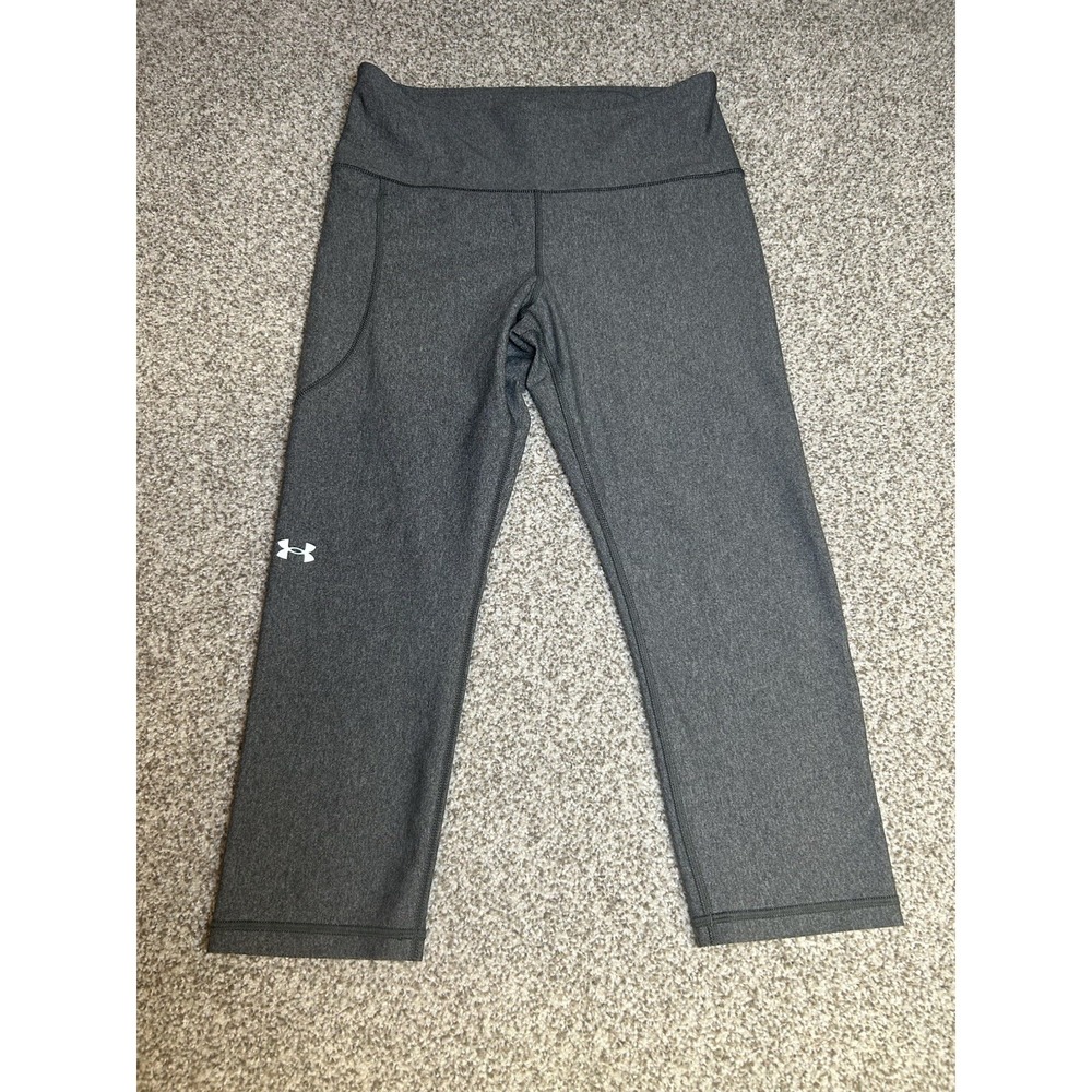 Under Armour Women's Leggings Gray Size M Medium Capri Compression Heatgear